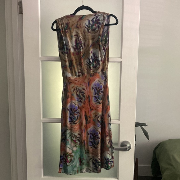 ETRO Y2K vintage rose abstract floral wrap dress, size 40 - Picture 8 of 16